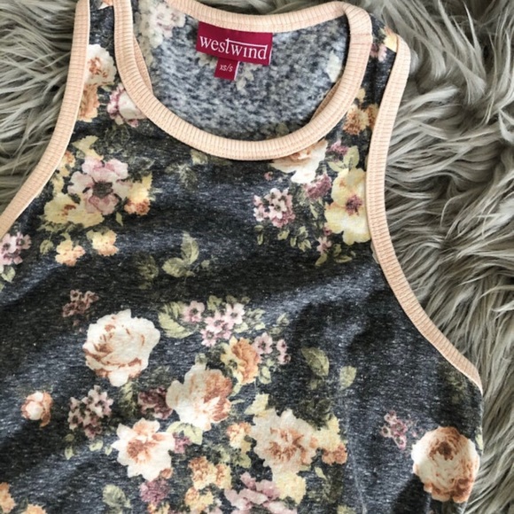 WestWind Floral Racer Back Tank - Picture 4 of 7
